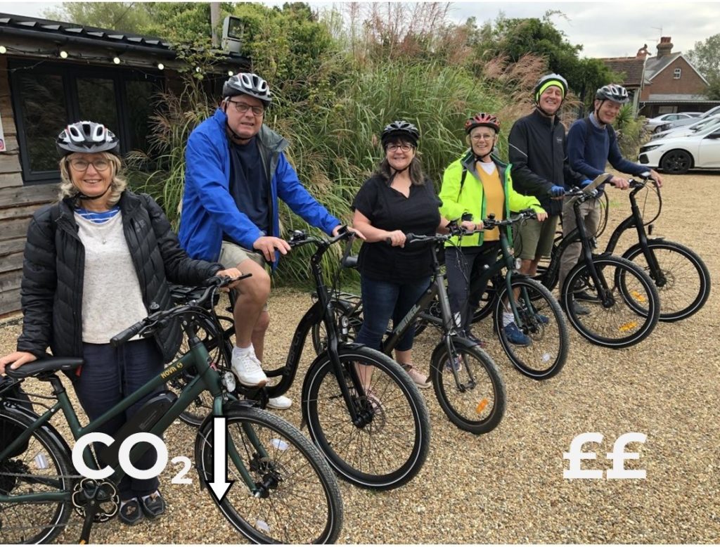 We will support the development of electric bike hire as part of the move away from fossil-fuelled vehicles.

(Image courtesy UK Electric Bike Hire)