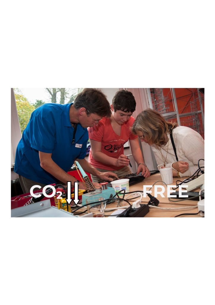 We will organise a regular community gathering to repair and recycle household items.

(Image courtesy Repair Café International Foundation, photographer Martin Waalboer)